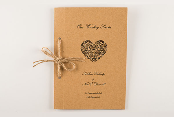 Personalised Ceremony Booklets