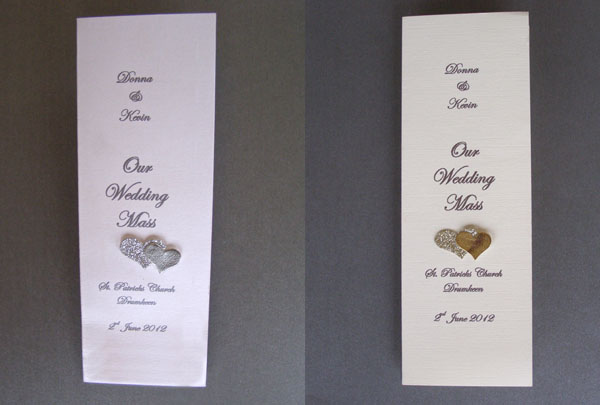Personalised Wedding Ceremony Booklets